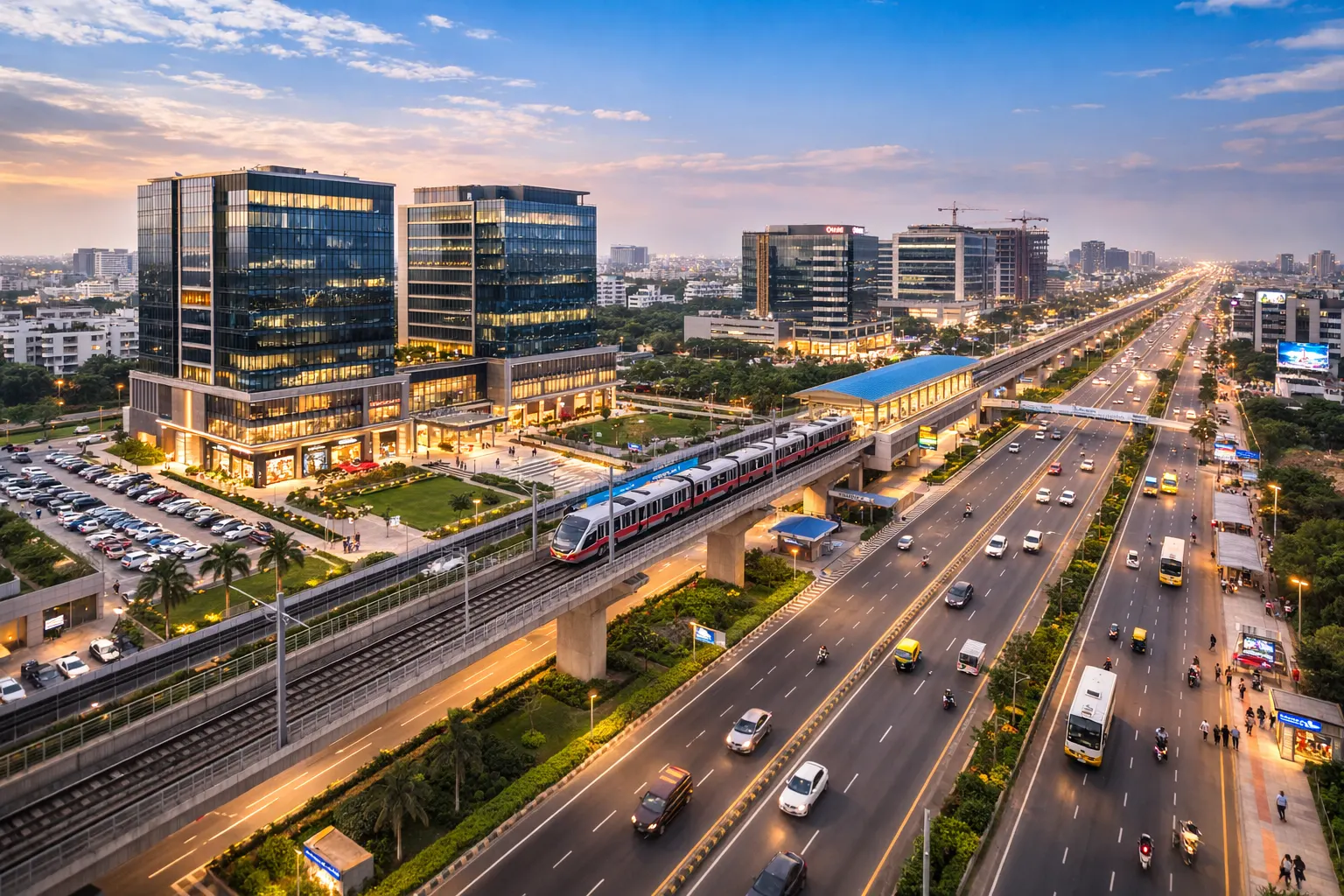 The demand for office space in Ahmedabad